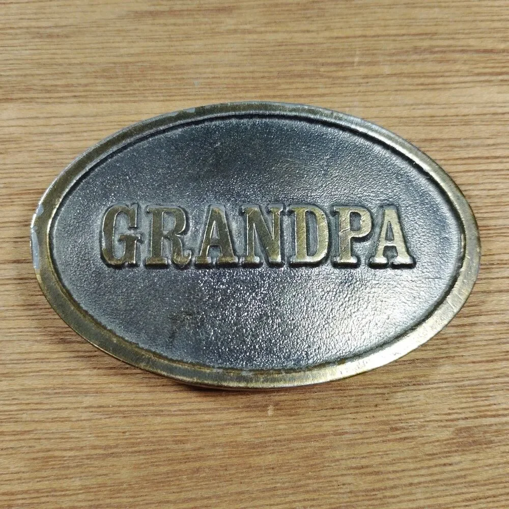 Vintage Belt Buckle GRANDPA 1982 Great American #1005 Family